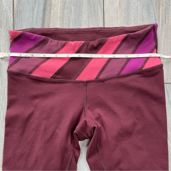 Lululemon Burgundy Capri Leggings Size 4 - Picture 5 of 6